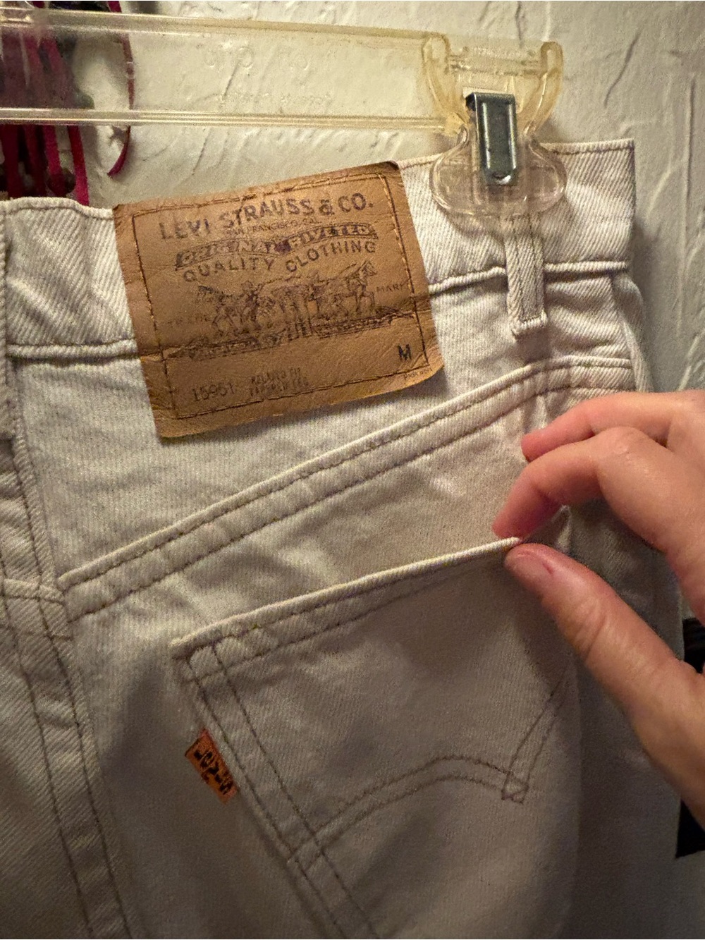 Levi's ladies Off-White Slim Straight Jeans